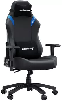 Кресло игровое Anda Seat Luna, черный/синий (AD18-44-BS-PV)
