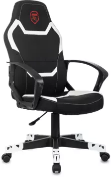 Кресло игровое Бюрократ ZOMBIE 100, черный/белый (ZOMBIE 100 BW)