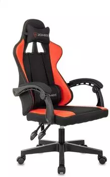 Кресло игровое Бюрократ ZOMBIE Rudger, черный/красный (ZOMBIE RUDGER RED)