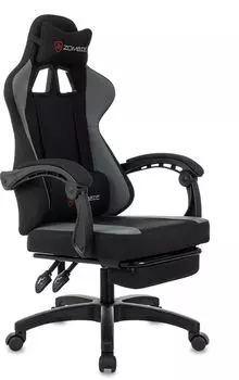 Кресло игровое Бюрократ ZOMBIE Weaver, черный/серый (ZOMBIE WEAVER G)