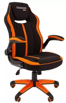 Кресло игровое Chairman game 19 черный/оранжевый (00-07060632)