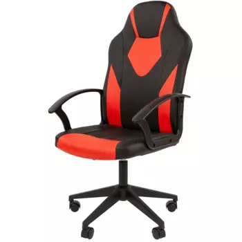 Кресло игровое Chairman Стандарт СТ-17 Гейм, черный/красный (00-07104021)