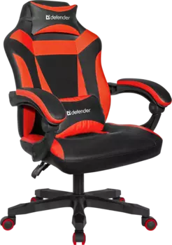 Кресло игровое Defender Master, черный/красный (64359)