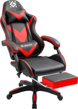 Кресло игровое Defender Minion, черный/красный (64325)