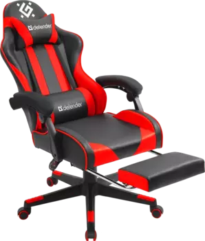 Кресло игровое Defender Rock, черный/красный (64346)