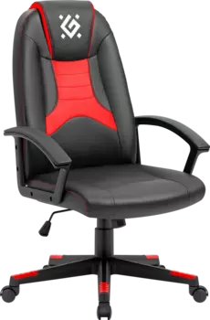 Кресло игровое Defender Shark, черный/красный (64348)
