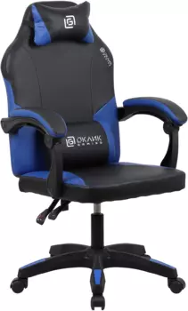 Кресло игровое Oklick Spirit, черный/синий (2006694)