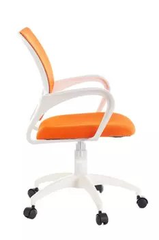 Кресло офисное Бюрократ CH W695NLT оранжевый/белый (CH-W695NLT/OR/TW-961)