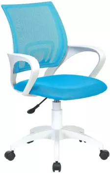 Кресло офисное Бюрократ CH W 696 белый/голубой (CH W 696 LB)