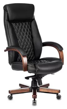 Кресло офисное Бюрократ T-9924WALNUT черный (1473667)