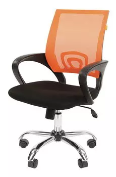 Кресло офисное Chairman 696 chrome черный/оранжевый (00-07054946)