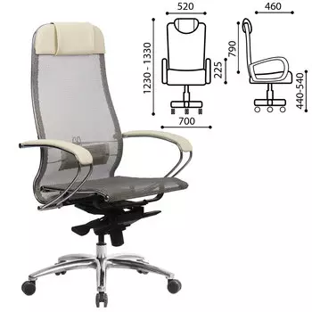 Кресло офисное Метта Samurai бежевый (531526)