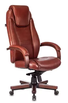 Кресло руководителя Бюрократ T-9923WALNUT коричневый (T-9923WALNUT/CHOK)