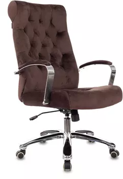 Кресло руководителя Бюрократ T-9928SL коричневый (T-9928SL/FABR/BROWN)