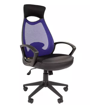 Кресло руководителя Chairman 840 черный/синий (00-07025295)