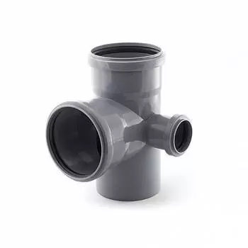 Крестовина двухплоскостная РосТурПласт 87°, ∅110мм x ∅110x50мм, полипропилен (11315/36541)