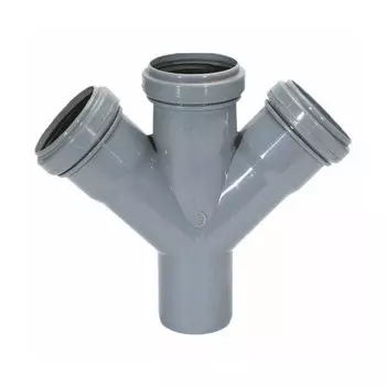 Крестовина одноплоскостная нет РосТурПласт 45°, ∅50мм x ∅50x50мм, полипропилен (11316/36525)