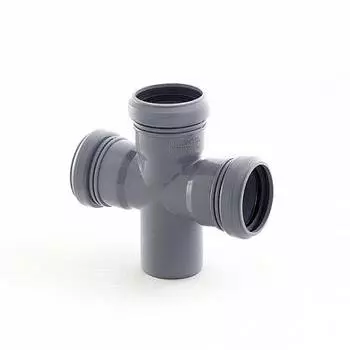 Крестовина одноплоскостная нет РосТурПласт 87°, ∅50мм x ∅50x50мм, полипропилен (11318/36527)