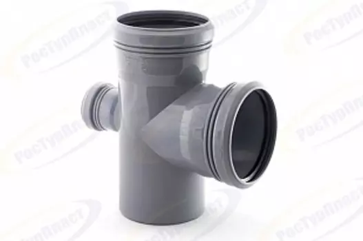 Крестовина одноплоскостная РосТурПласт 87°, ∅110мм x ∅110x50мм, полипропилен (11323)