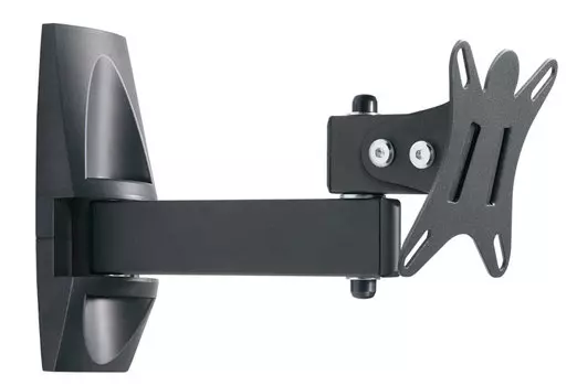 Кронштейн настенный для TV/монитора HOLDER LCDS-5004, 10"-26", наклонный, поворотный, до 25 кг, черный