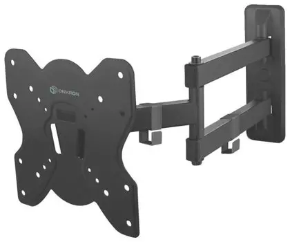Кронштейн настенный для TV/монитора ONKRON BASIC M4S, 17"-42", наклонный, поворотный, до 35 кг, черный (4603728440743)
