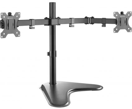 Кронштейн для TV/монитора ONKRON D221FS, 13"-32", 2xмонитора, VESA 75x75 - 100x100, вес до 2x8, настольный, черный