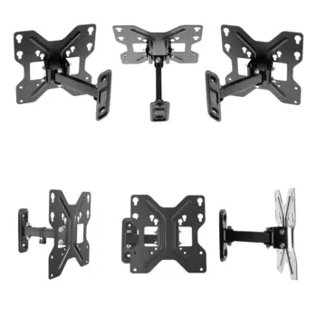 Кронштейн настенная для телевизоров TRESS WM 25221M, 17"-42", VESA 75x75мм-200x200мм, наклонный, поворотный, до 30 кг, черный (WM-25221M)