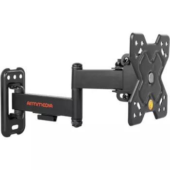 Кронштейн настенный для телевизоров Arm media MARS-6, 10"-32", VESA 75x75мм-100x100мм, наклонный, поворотный, до 25 кг, черный (90716)
