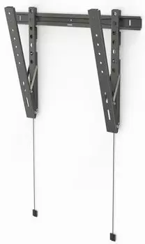 Кронштейн настенный для телевизоров HAMA TILT "Ultraslim", 37"-90", VESA 50x50мм-600x400мм, наклонный, поворотный, до 80 кг, черный (00220846)