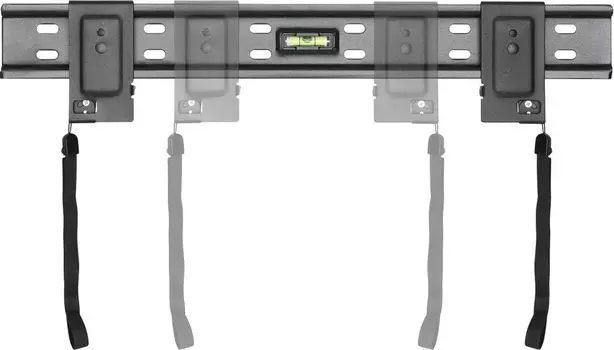 Кронштейн настенный для телевизоров HYUNDAI SL-X1, 32"-55", VESA 200x200мм-400x400мм, до 50 кг, черный (HMS55XF050BK24)