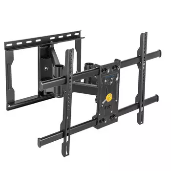 Кронштейн настенный для телевизоров KROMAX ATLANTIS-85, 32"-70", VESA 200x100мм-600x400мм, наклонный, поворотный, до 50 кг, черный (90662)