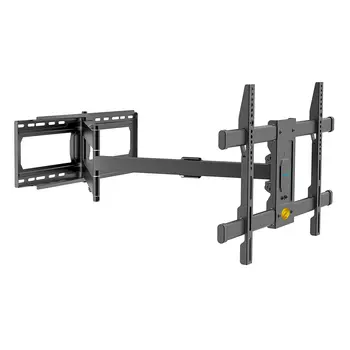 Кронштейн настенный для телевизоров KROMAX DIX-30, 32"-65", VESA 200x100мм-600x400мм, наклонный, поворотный, до 60 кг, черный (90659)