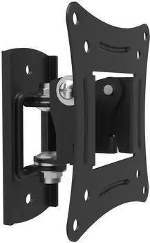 Кронштейн настенный для телевизоров SunWind 1F, 20"-29", VESA 75x75мм-100x100мм, наклонный, поворотный, до 15 кг, черный (SUN-MA71F115)
