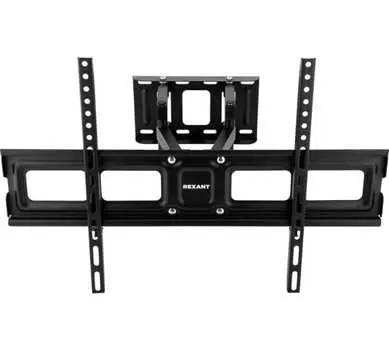 Кронштейн настенный для TV/монитора Rexant 38-0096, 32"-65", VESA 75x75мм-600x400мм, наклонный, поворотный, черный (38-0096)