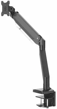 Кронштейн настольный для монитора HAMA FM Arm gas spring, 13"-35", VESA 75x75мм-100x100мм, наклонный, поворотный, до 15кг, черный (00118497)