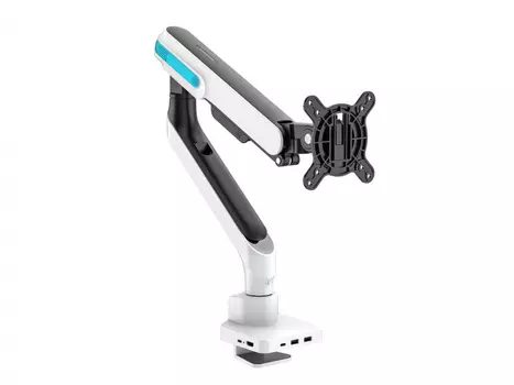 Кронштейн настольный для мониторов Exell EXi-MG71-H, 17"-32", VESA 100x100мм-100x100мм, наклонный, поворотный, портрет-альбом, до 10 кг, белый (EXi-MG71-H)