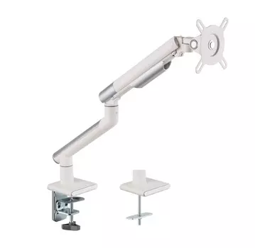 Кронштейн настольный для мониторов Ultramounts UM713W, 17"-32", VESA 75x75мм-100x100мм, наклонный, поворотный, портрет-альбом, до 9 кг, белый (UM713W)