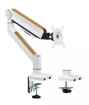 Кронштейн настольный для мониторов Ultramounts UM732W, 17"-32", VESA 75x75мм-100x100мм, наклонный, поворотный, портрет-альбом, до 8 кг, белый (UM732W)