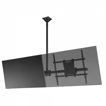 Кронштейн потолочный для TV/монитора Wize Pro CML55, 46"-55", VESA 200x200мм-800x600мм, наклонный, до 68 кг, черный