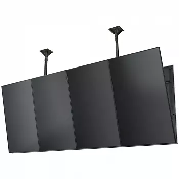 Кронштейн потолочный для TV/монитора Wize Pro CMP42D, 26"-42", 2-монитора, VESA 200x200мм-400x400мм, наклонный, до 68 кг, черный