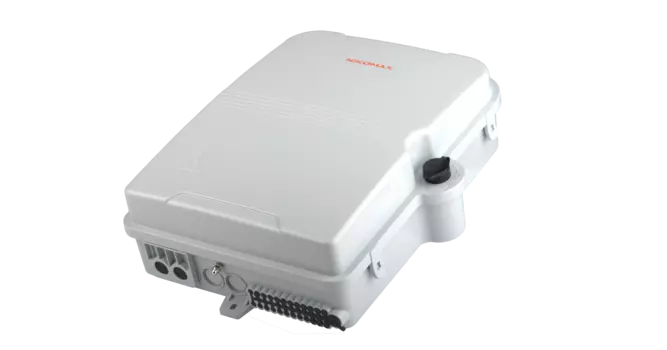 Кросс-муфта NIKOMAX оптическая распределительная, портов: 24, IP65, пластик, серый (NMF-SC-3FA-24-2MS)