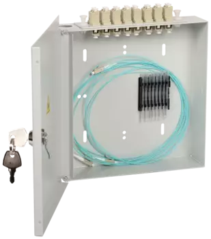 Кросс оптический ITK FOBX8-N-4LCUD09, 1U, настенный, 4 шт.xLC, SM 9/125 OS2, серый (FOBX8-N-4LCUD09)