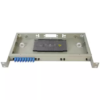 Кросс оптический SNR SNR-ODF-24R-8SC-P, 19" (ШКОС) укомплектованный на 8 SC портов (комплект с розетками и пигтейлами)