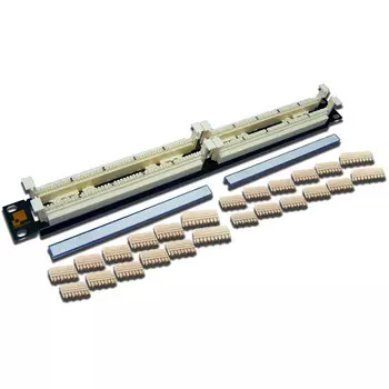 Кросс-панель в шкаф 19" 1U, 100 пар, белый, LAN-RS110-100FT, LANMASTER (LAN-RS110-100FT)