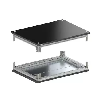 Крыша и основание DKC для шкафов CQE N, 1200x400 мм, черный (R5NKTB124)