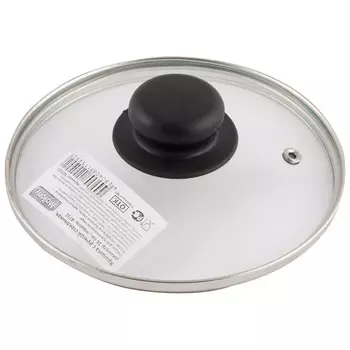 Крышка Mallony, 16 см, прозрачный/черный (987021)