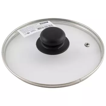 Крышка Mallony, 18 см, прозрачный/черный (987022)