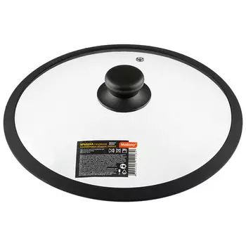 Крышка Mallony Capello, 26 см, прозрачный/черный (003545)