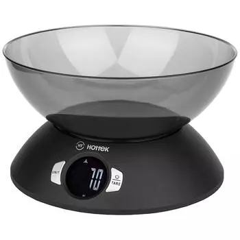 Кухонные весы электронные HOTTEK HT-962-042 5кг, съемная платформа/чаша, 2AAA, черный