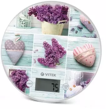 Кухонные весы электронные Vitek VT-2426 5 кг, 1 х CR2032, принт (VT-2426)